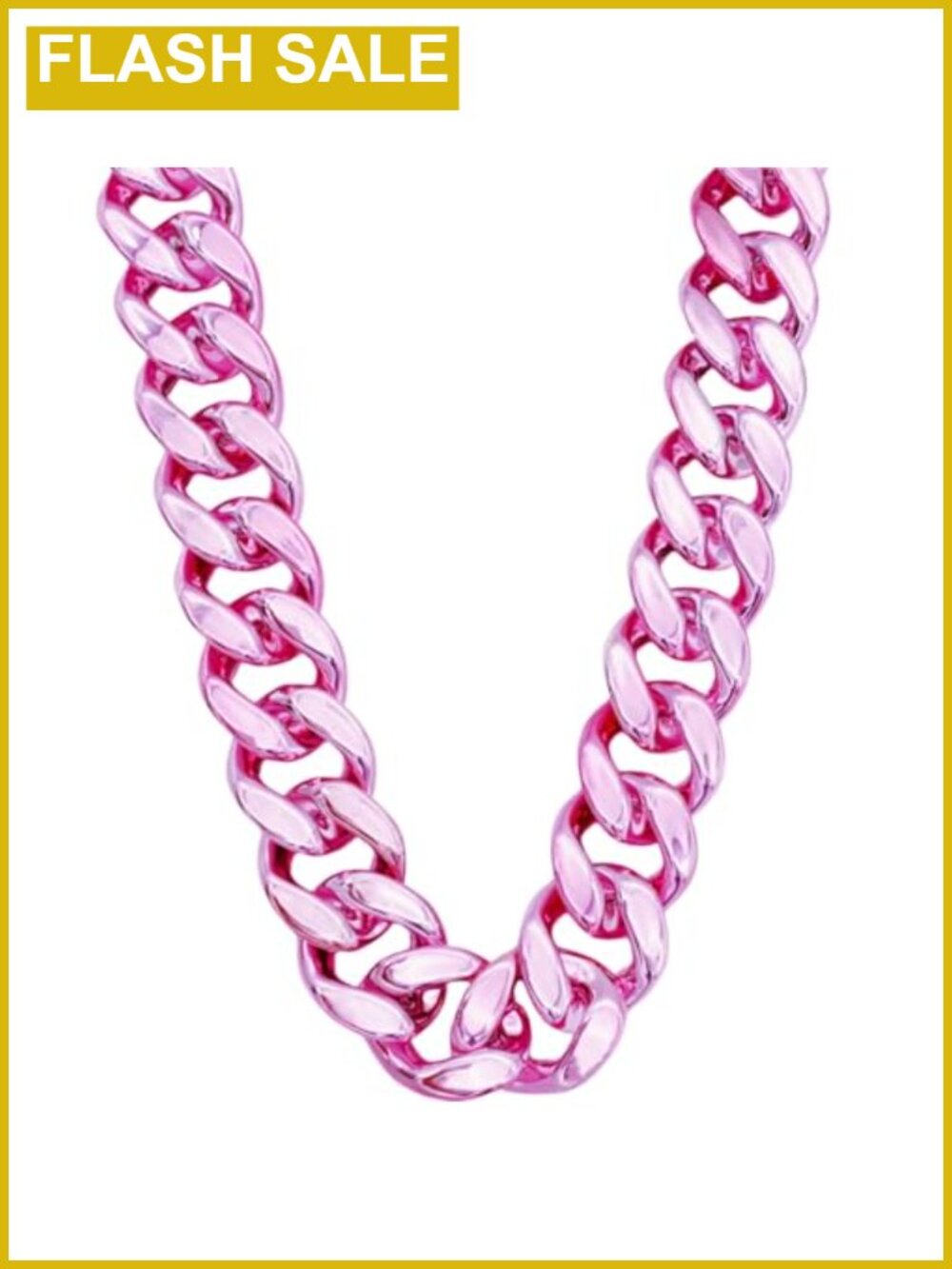 Plastic Hip Hop Chain Necklace 80s 90s Costume Accessory Chunky 36 Inch